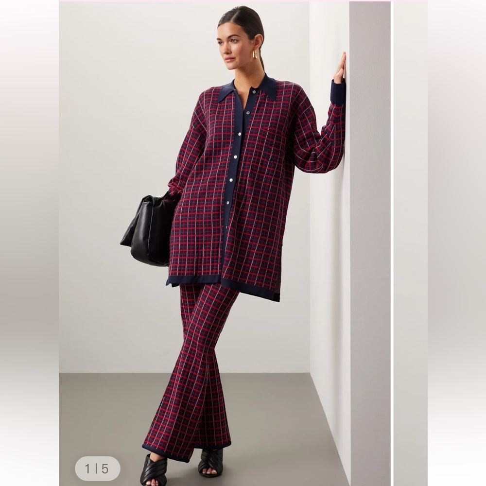 SIMON MILLER Plaid Shirt Jacket & Pants